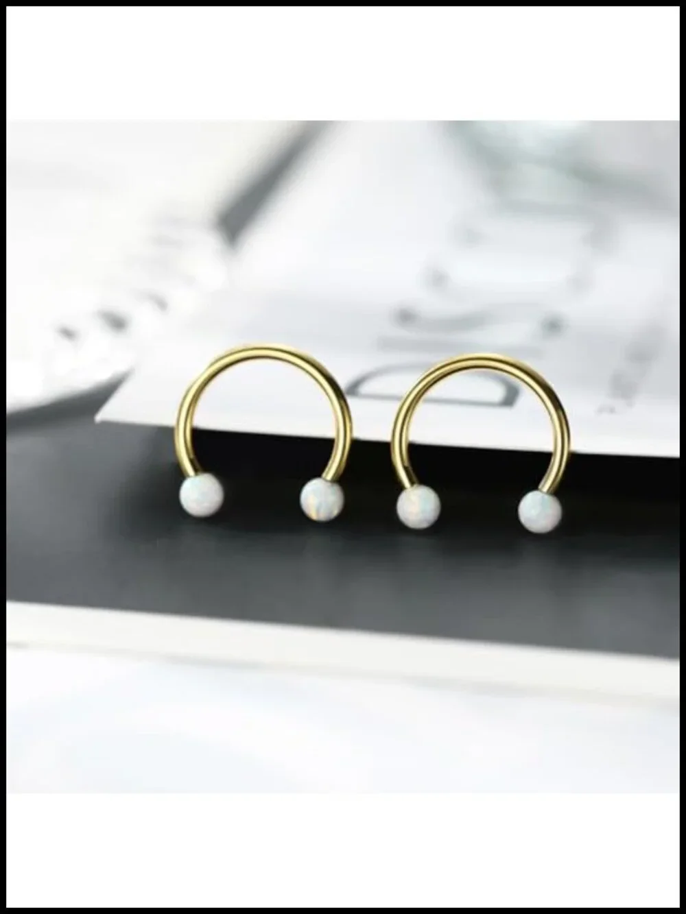 16G Titanium Horseshoe Septum Ring Internally Threaded Piercing Jewelry